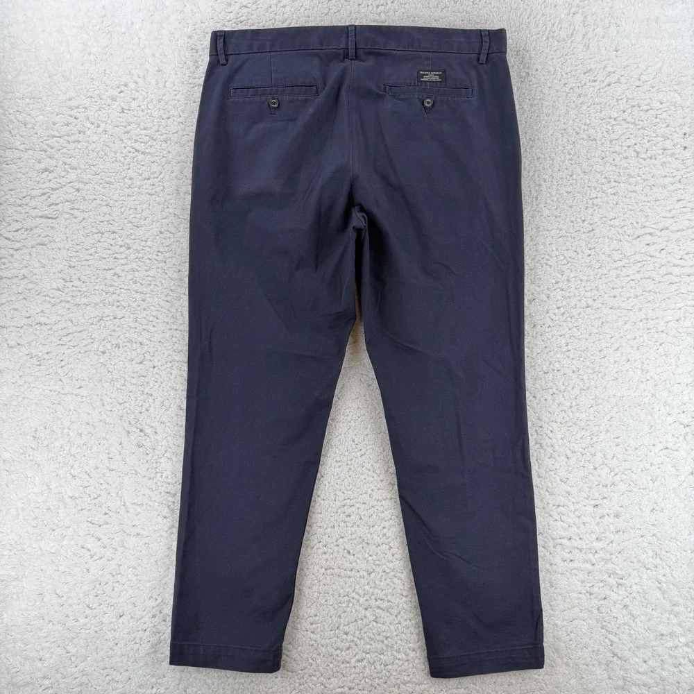 Banana Republic Mason Chino Pants Mens 36x30 Blue Regular Fit Stretch Slim‎